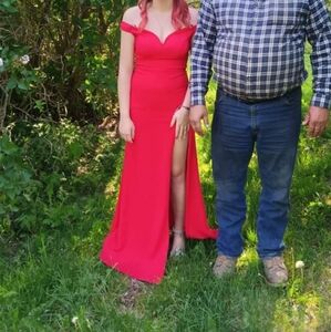 B darlin red prom dress